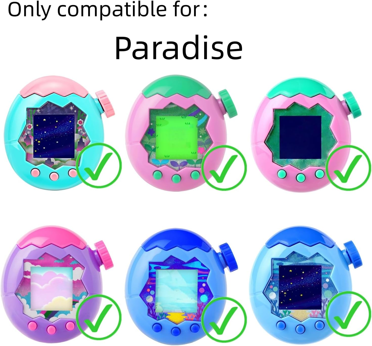 Aemus Screen Protector Compatible for Tamagotchi Paradise, Full Coverage PET Clear Film image number 1