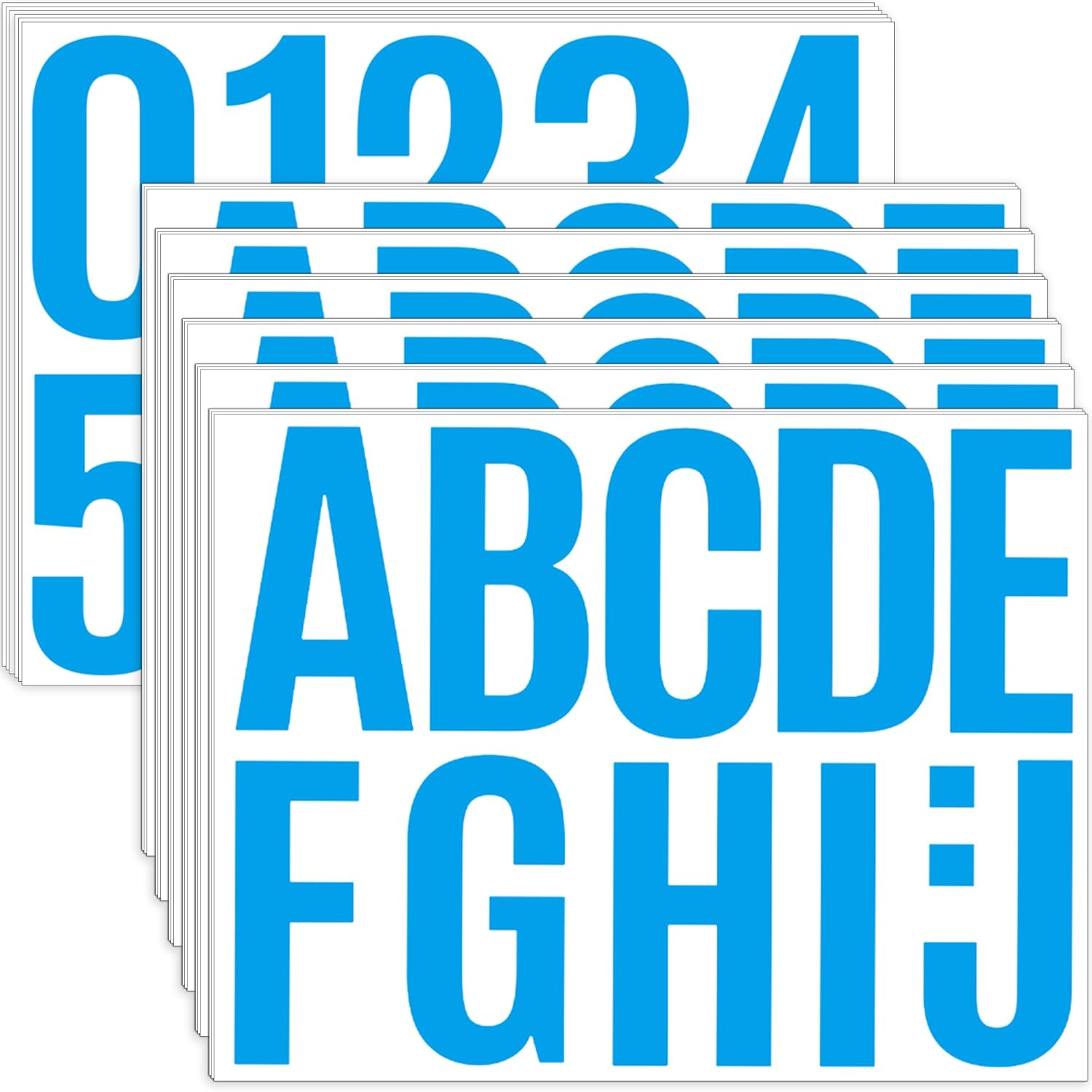 24 Sheets Letter Stickers Bulletin Board Letters Large 4 Inch Vinyl Alphabet Stickers Big ABC Numbers Peel and Stick for Poster Board Classroom Mailbox Crafts Window Door Decoration (Black)