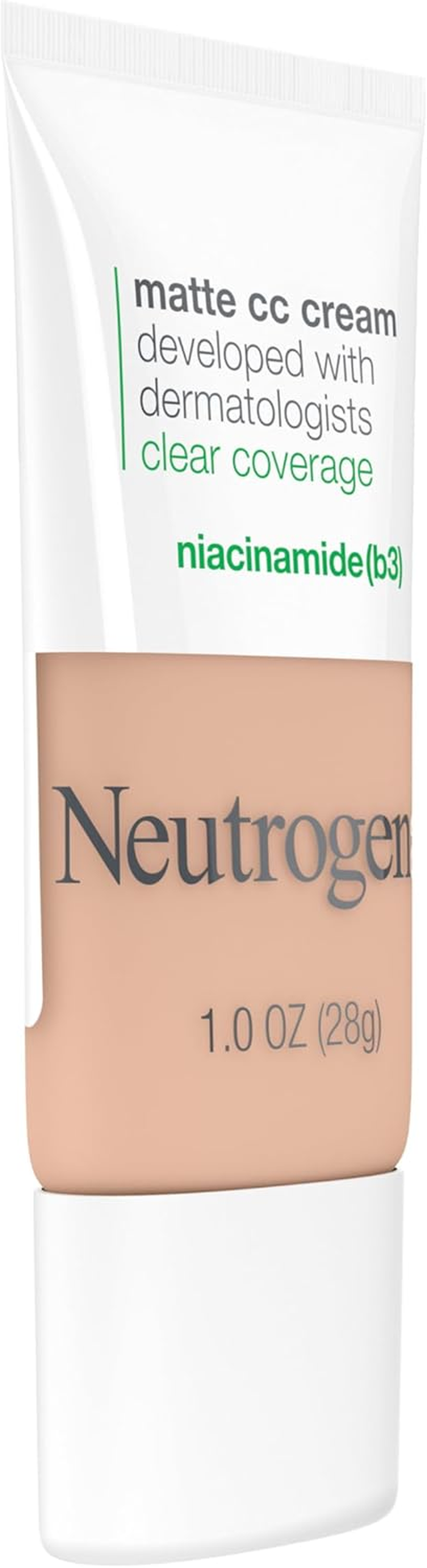 Neutrogena Clear Coverage Flawless Matte CC Cream, Full-Coverage Color Correcting Cream Face Makeup with Niacinamide (B3), Oil-, Fragrance-, Paraben- & Phthalate-Free, Barley Beige, 1 Oz image number 7