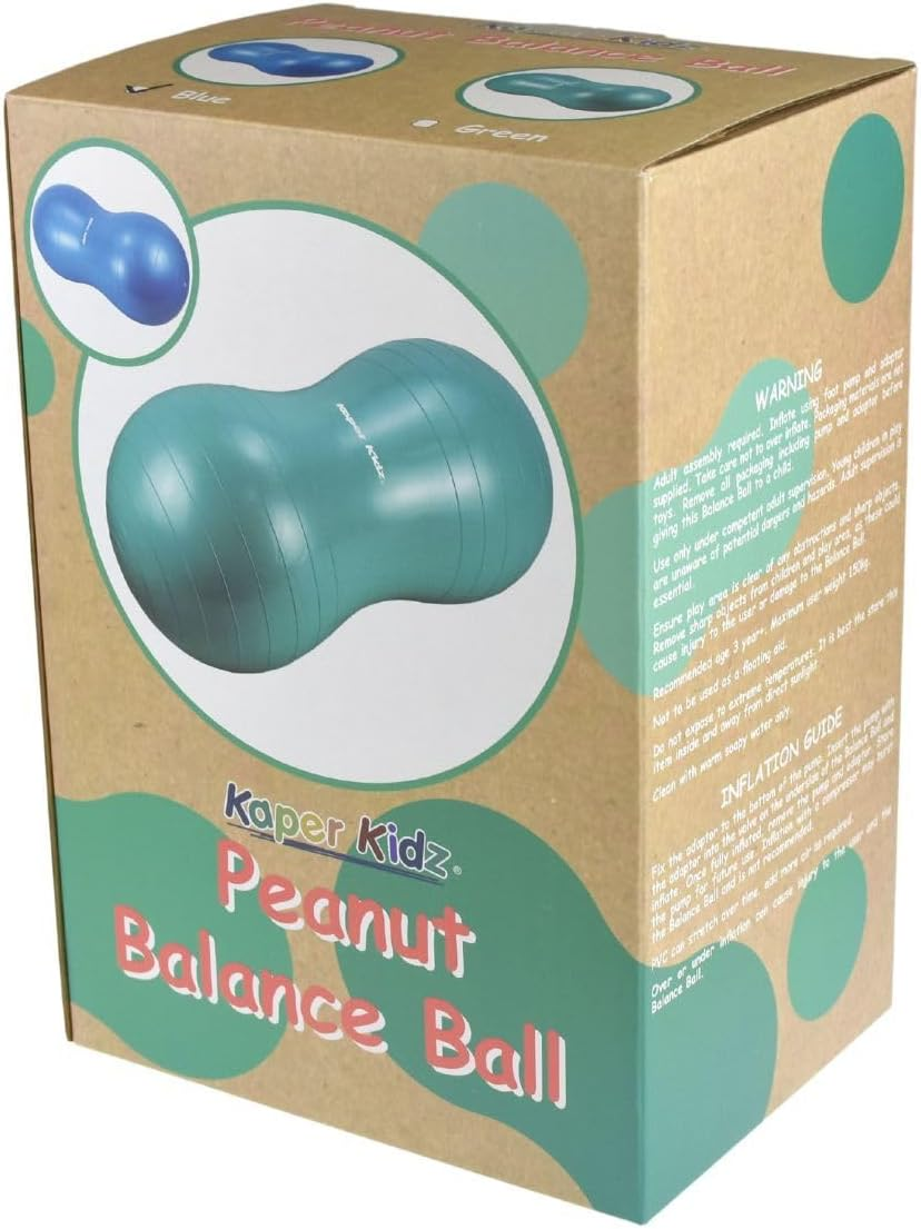 Kaper Kidz PA7043B Peanut Balance Ball Blue: Exercise Ball with anti Burst Material and up to 150Kg Weight Capacity image number 2