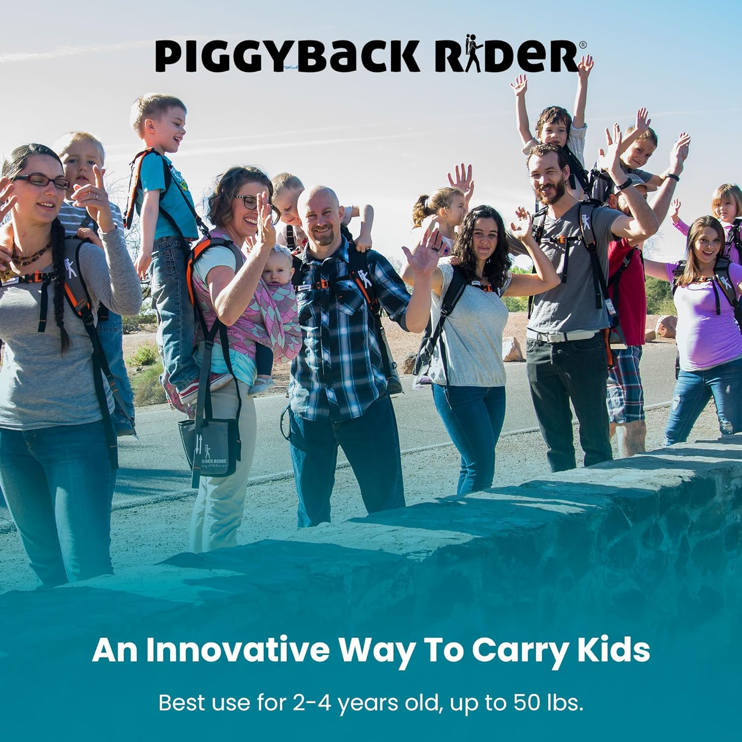 Piggyback Rider Scout Child Toddler Carrier Backpack for Hands-Free Hiking Trails, Camping, Fitness, Travel, Adventures Orange