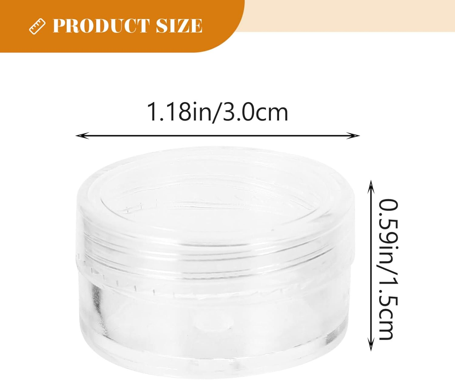 Alipis Small round Travel Cream Containers 5G Refillable Plastic Jars with Seal Lids for Facial Skincare Makeup Storage and Portable Sub Containers