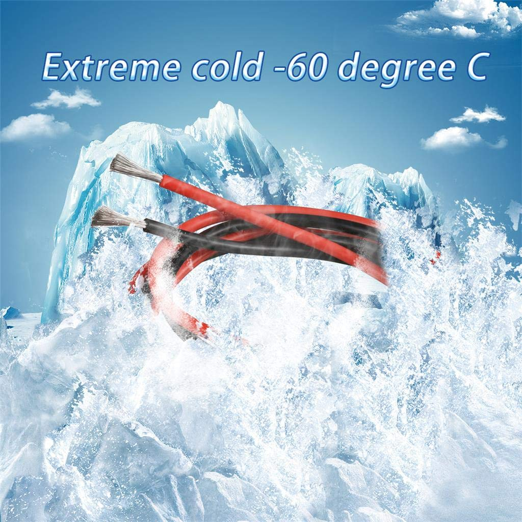 BNTECHGO 14 Gauge Silicone Wire Ultra Flexible 20 Feet High Temp 200 Deg C 600V 14 AWG Silicone Wire 400 Strands of Tinned Copper Wire Stranded Wire Model Battery Cable Black and Red Each Color 10 Ft image number 7