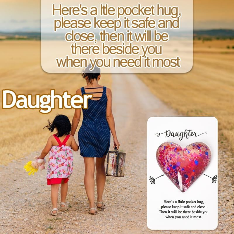 Inspirational Pocket Hug Token Gifts for Daughter Son Encouragement Gifts for Son Daughter Graduation Birthday Gift Ideas image number 2