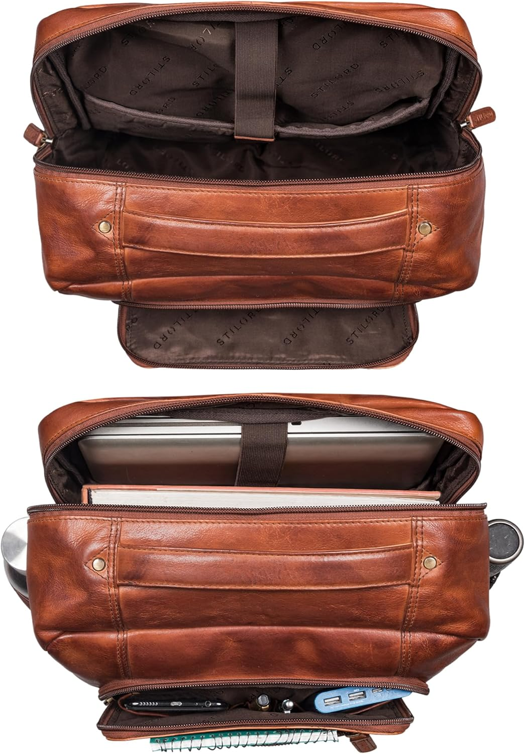 STILORD 'Guido' Unique Leather Backpack Vintage Laptop Backpack 15.6 Inch Work Backpack Men DIN A4 Folder Daypack Women'S Genuine Leather image number 5