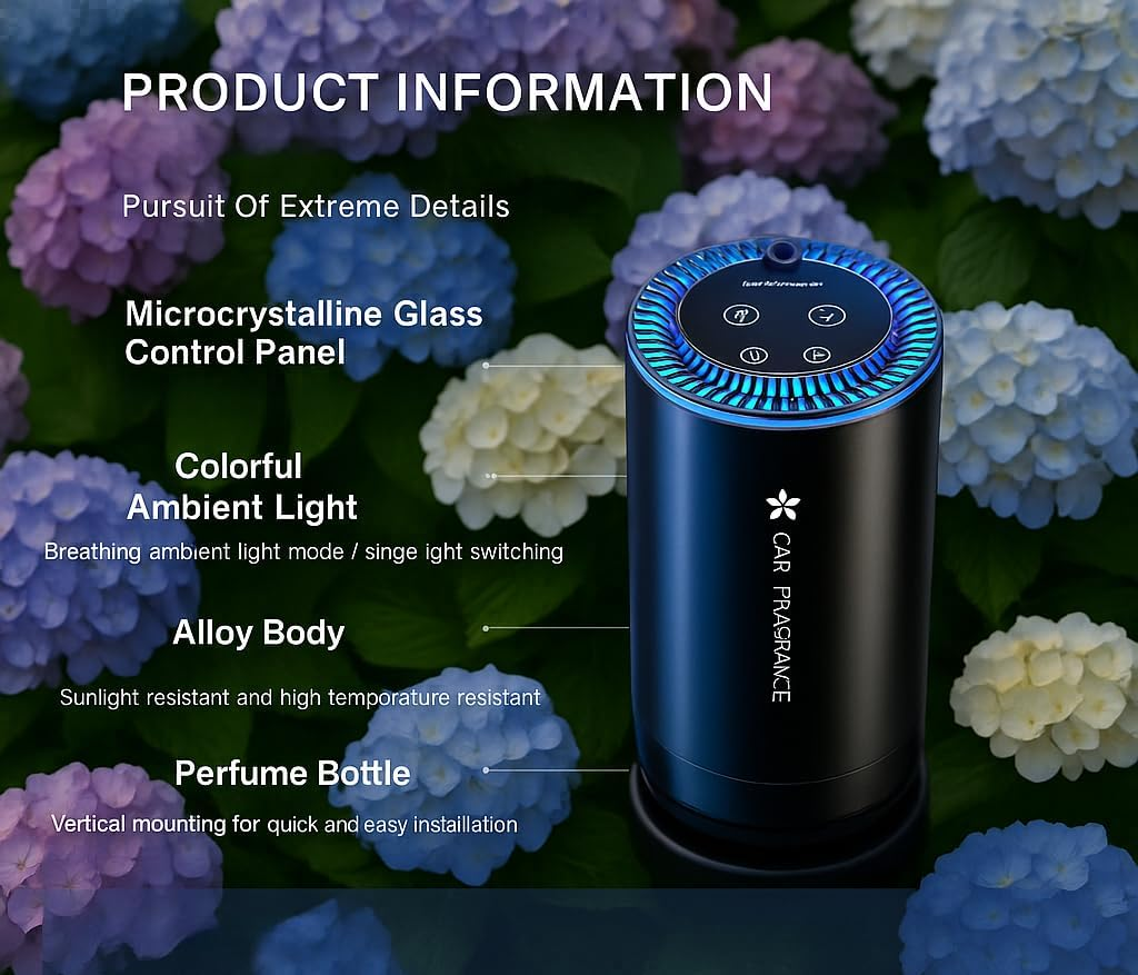 COZYVISTA - Portable Essential Car Oil Diffuser &ndash; USB Rechargeable Aromatherapy Device with 3 Mist Modes, Type-C Dual-Use Design &ndash; Aluminum Alloy & PC Body for Car, Home, Office, Travel Black image number 3