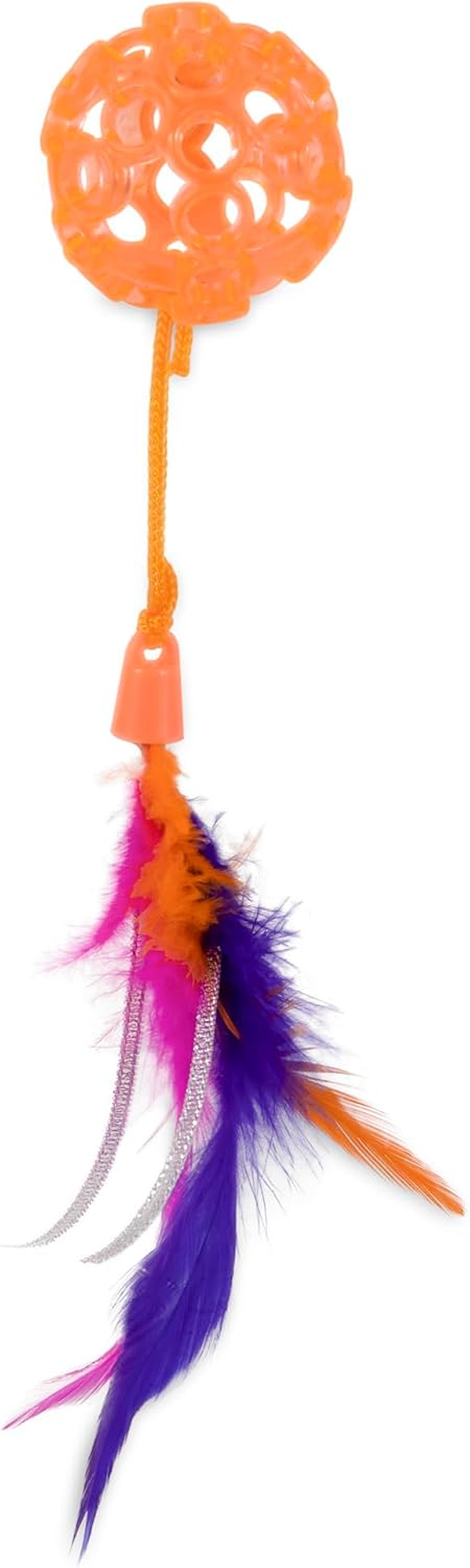 JW Pet Cat Action Lattice Ball W/Tail, Assorted Colours (0471062)