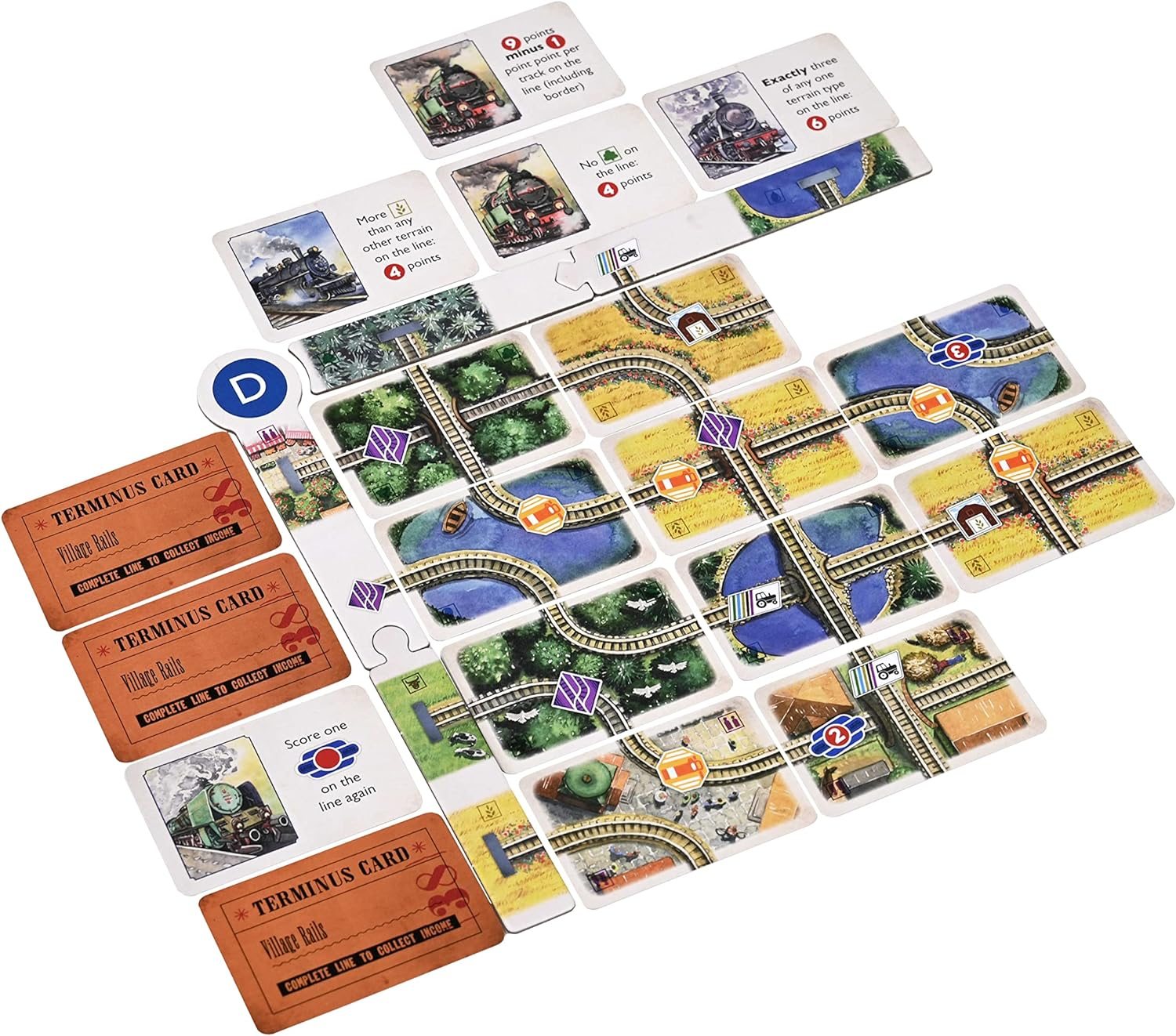 Osprey Games Village Rails Card Game image number 2