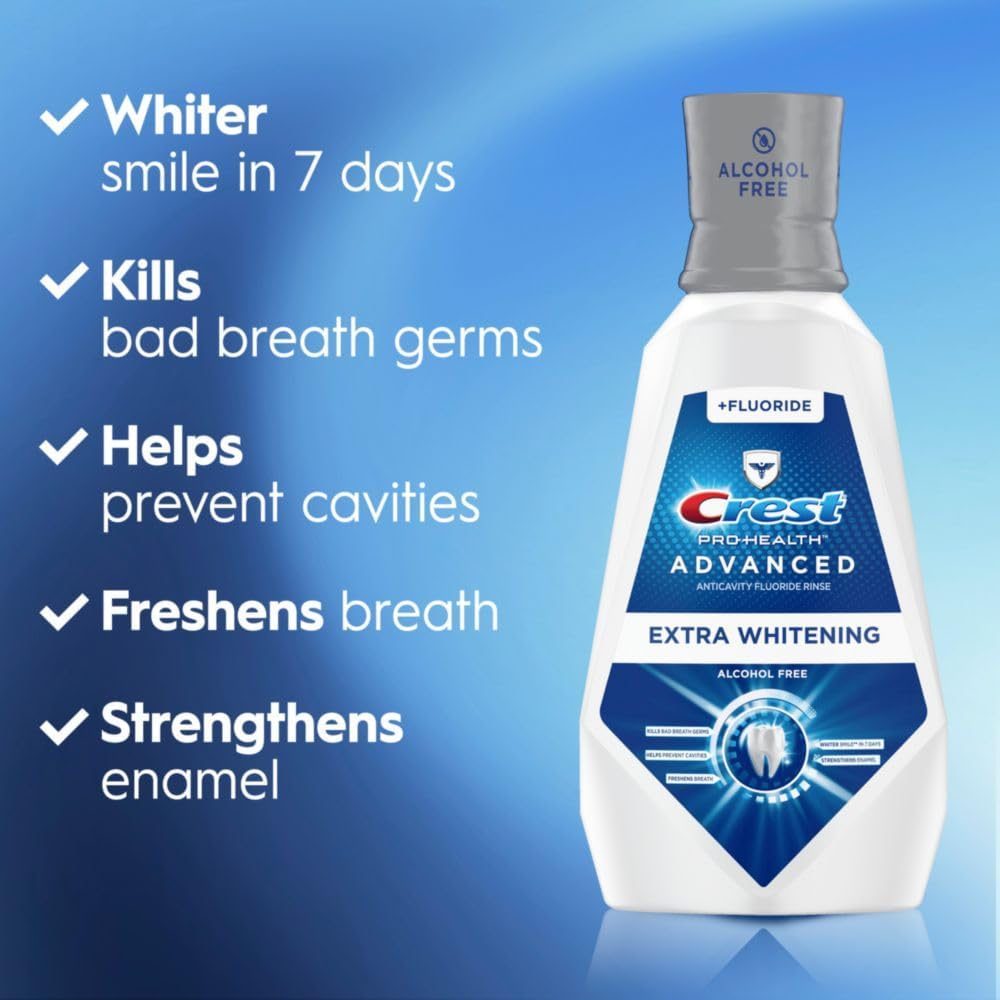 Crest Pro-Health Advanced Mouthwash with Extra Whitening Energizing Mint 31.9 Fluid Ounce image number 3