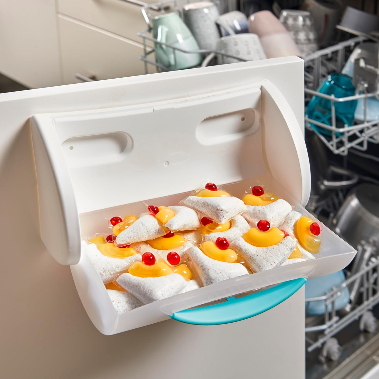 Snips Washing Machine and Dishwasher Pod Holder, Dishwasher Tablet Organizer, Capacity for 20 Pods, Detergent Organizer for Dishwasher and Washing Machine, 22.5 X 12.5 X 8 Cm, Made in Italy. image number 6