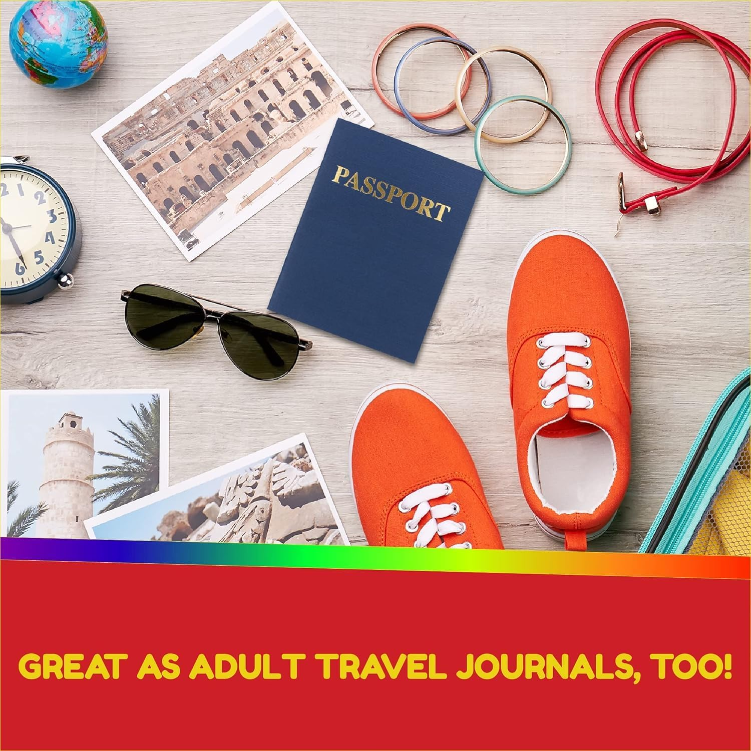 Hygloss 10 Blank Passport Books - 4.25 X 5.5-Inch - Fake Blue Passports - Travel Journal - Fun Pretend Activity for Kids - Classroom and Party Favors - Imaginary Travel - 24 Blank Pages - 10 Books image number 2