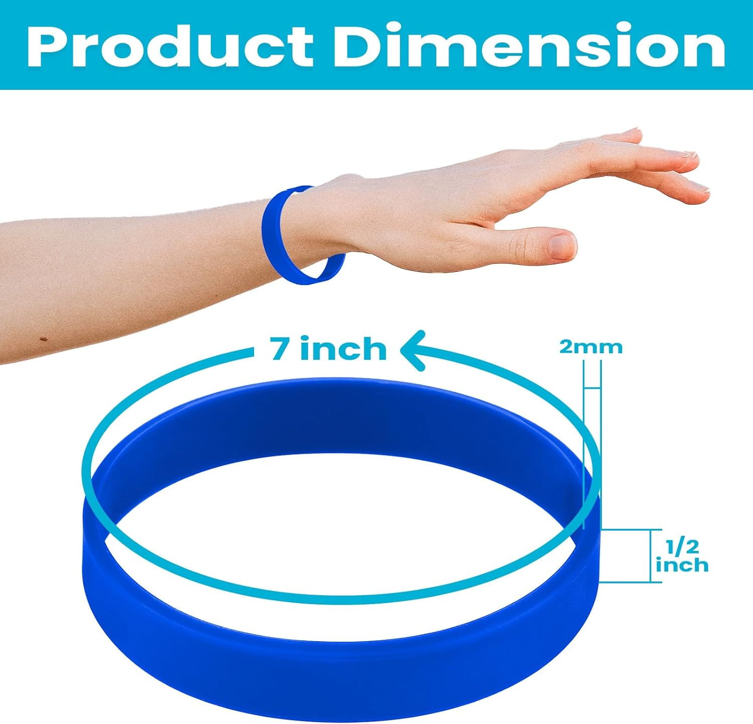 GOGO 12 PCS Silicone Wristbands for Kids, Rubber Bracelets - Assorted1 image number 3