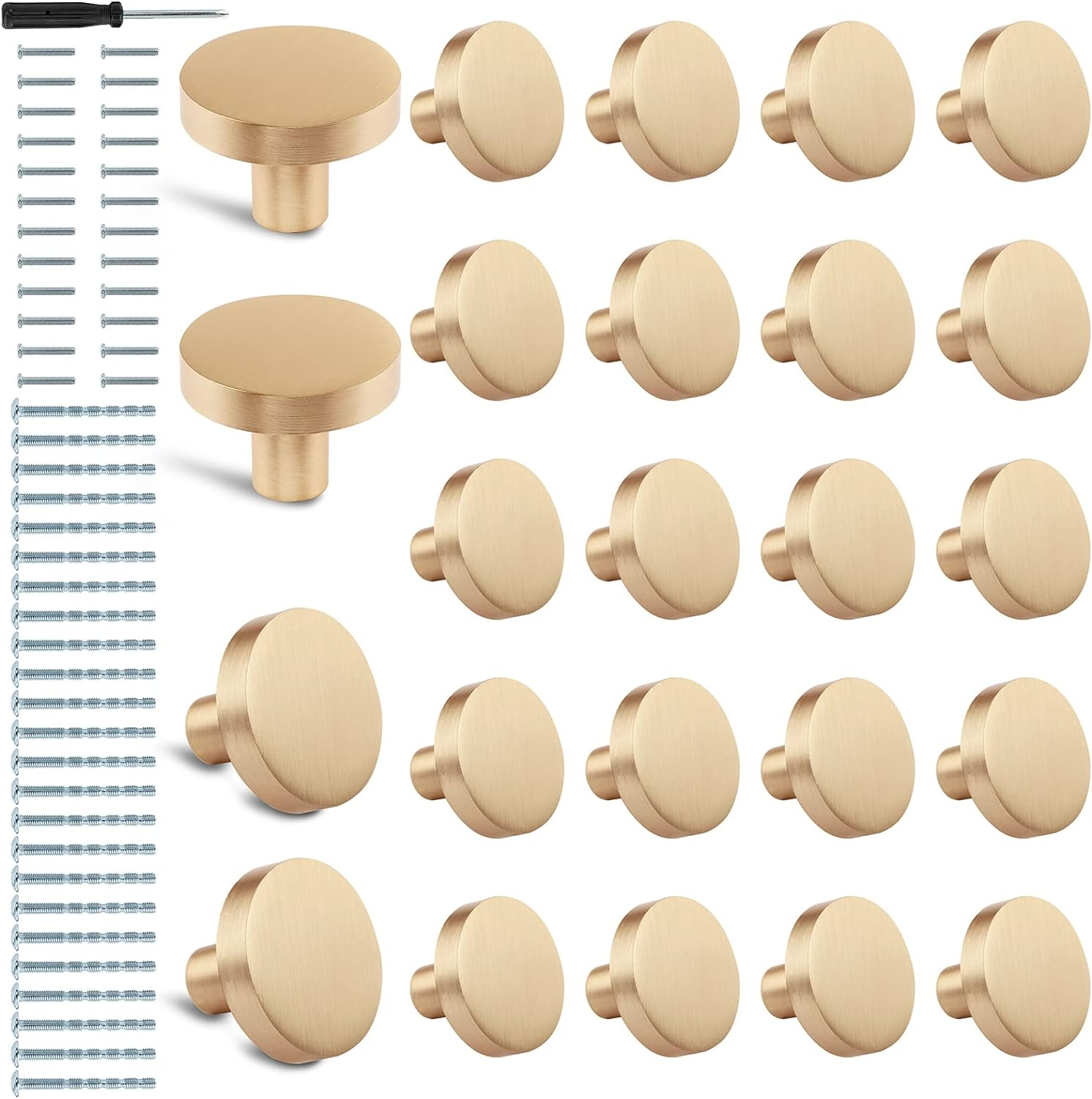 Masendelk Matte Black Drawer Knobs, 12Pcs Kitchen Cabinet Knobs Modern Dresser Decorative Pulls round Furniture Handles for Cabinets Cupboards MINYH2022031702 - 003