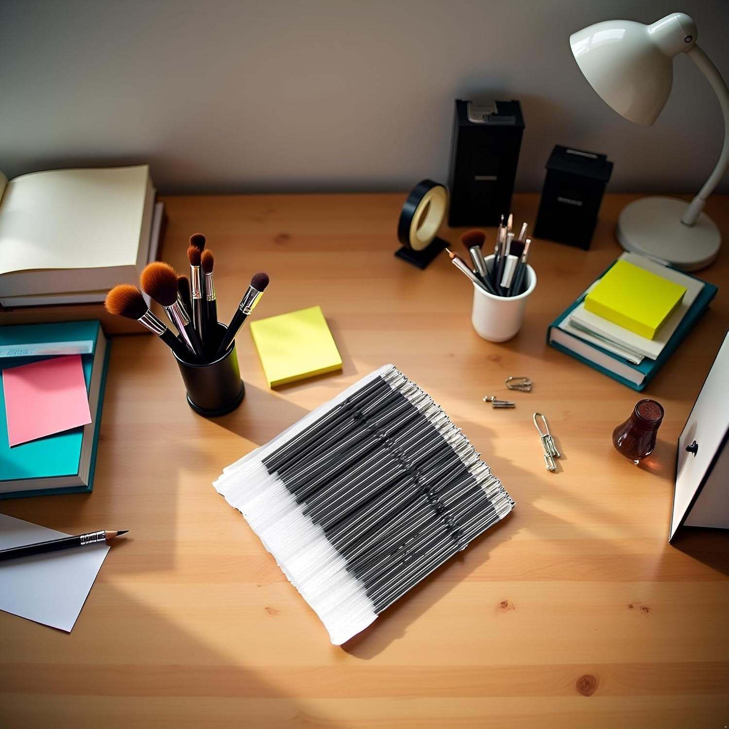 Retractable Ballpoint Pen Refills for Retractable Ballpoint Pen, Replacement Refill for Signature, Students, Office Supplies, Practical Design and Durable Ballpoint Pen Refills (0.7Mm) Black (Pack Of image number 1