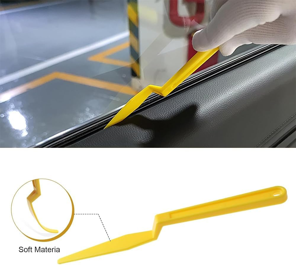 NYGHMY Window Tint Tool Kit (10 Pcs) - Triangle & Contour Squeegees, Card Scraper - Car Vinyl Wrap & Window Film Installation image number 6