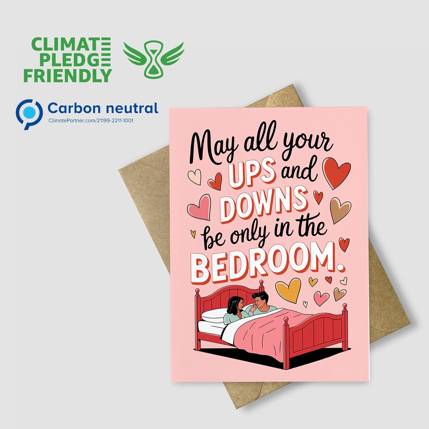 Funny Wedding Card for Bride and Groom - Bridal Shower Card for Her Bachelorette Party Ideas - Funny Engagement Card for Couples - Happy Engagement Card for Best Friend, Sister Marriage image number 2