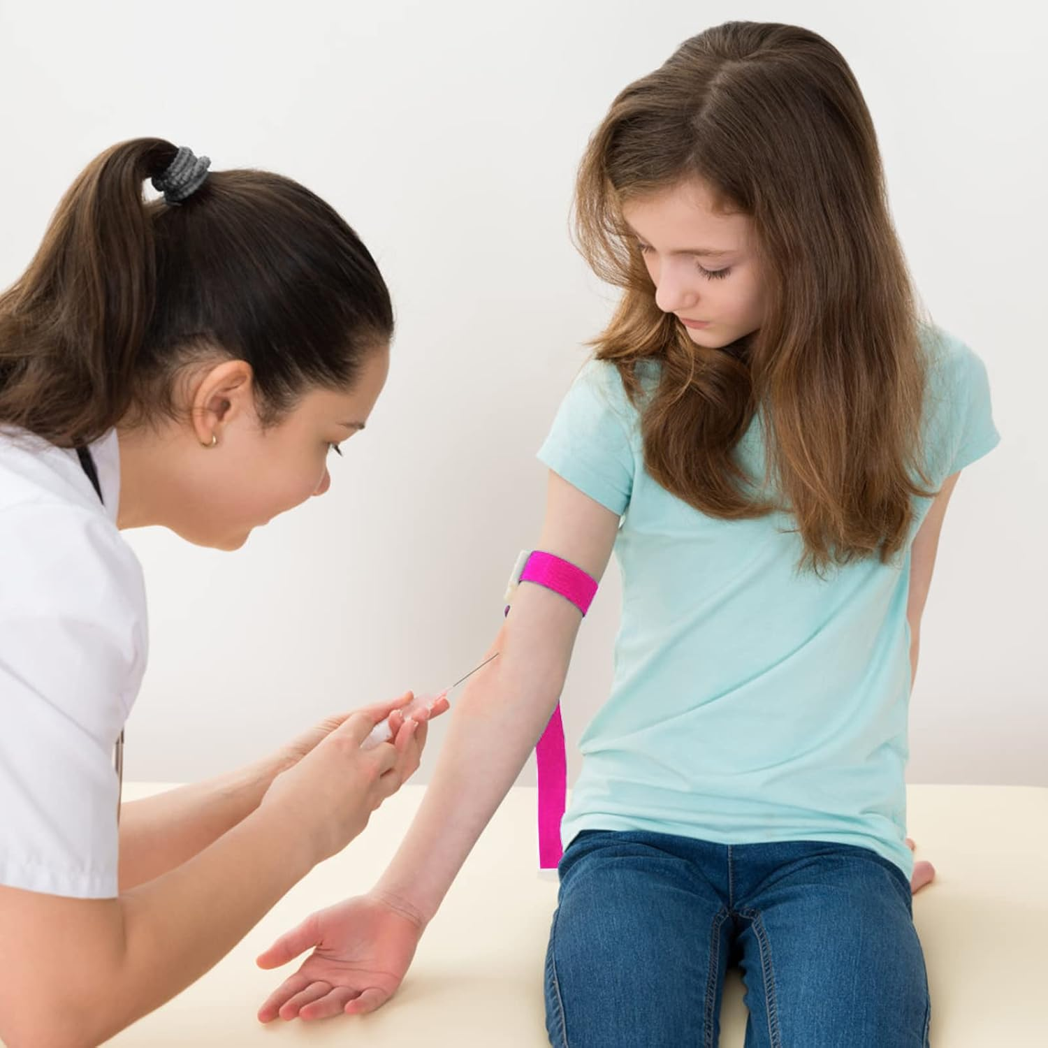 5 Pieces Tourniquet Venous Congestion Bracelet Medical Tourniquets Blood Sample Fast Tourniquet with a Unique Locking System Quick Release Breallen System for Outdoor Sports image number 5