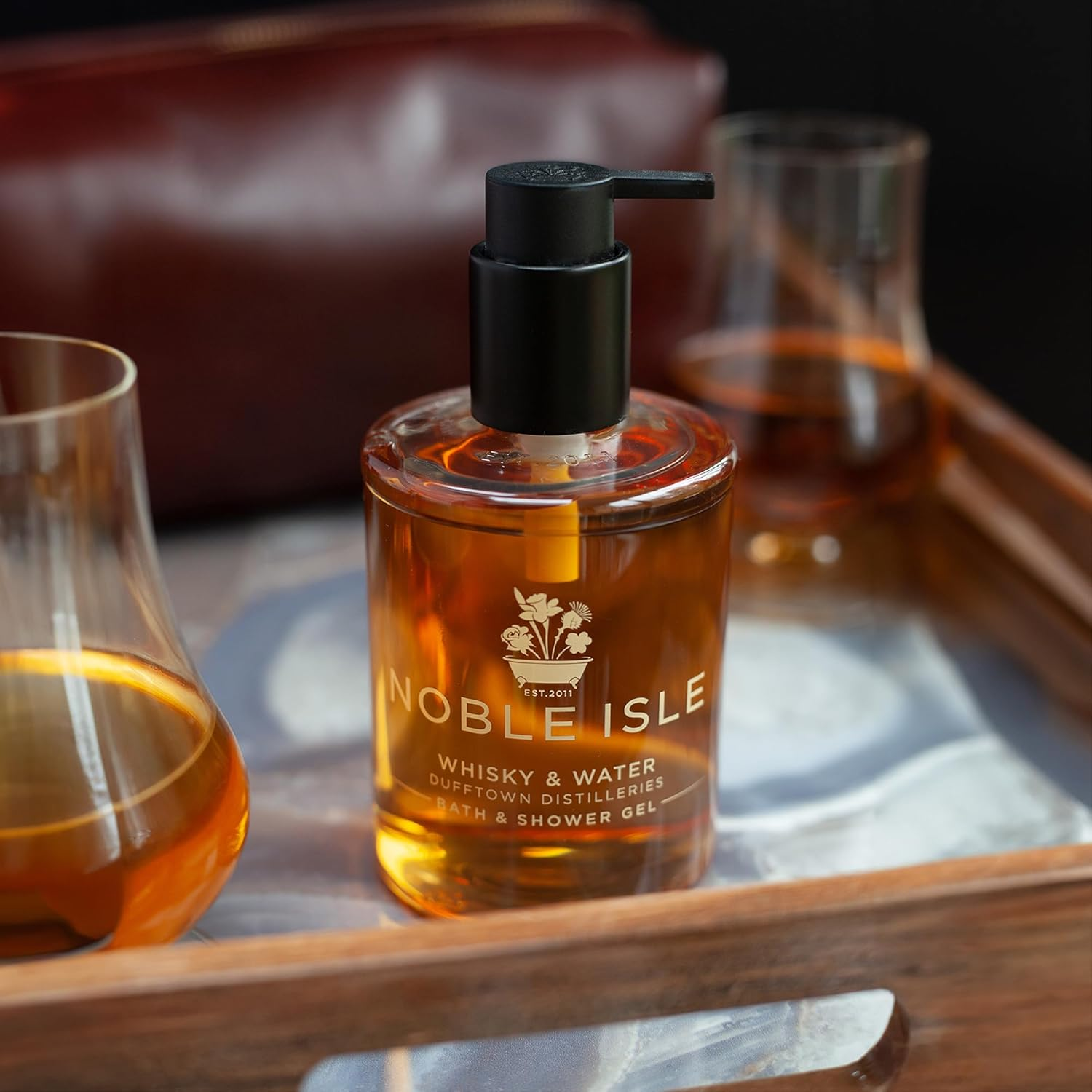 Noble Isle Whiskey & Water Bath & Shower Gel | Luxury Mens Body Wash with Fine British Fragrance Oils | Vegan Body Wash & Paraben Free Body Wash (8.45 Oz) image number 5