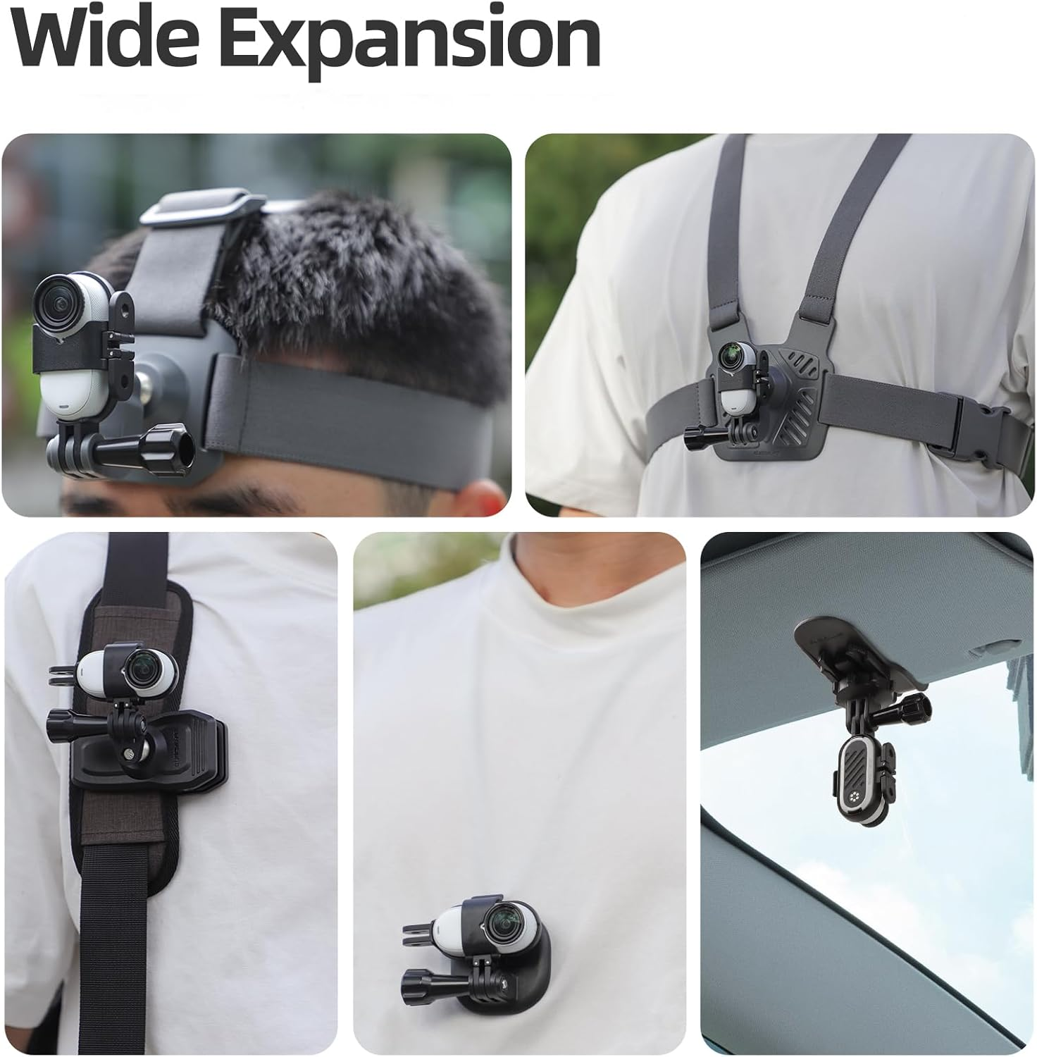 Buziba Camera Mount Adapter for Insta360 GO 3S/GO 3 Foldable Vertical-Horizontal Frame Adapter Quick Release Adapter Expansion with 1/4&rdquo;Thread Interface