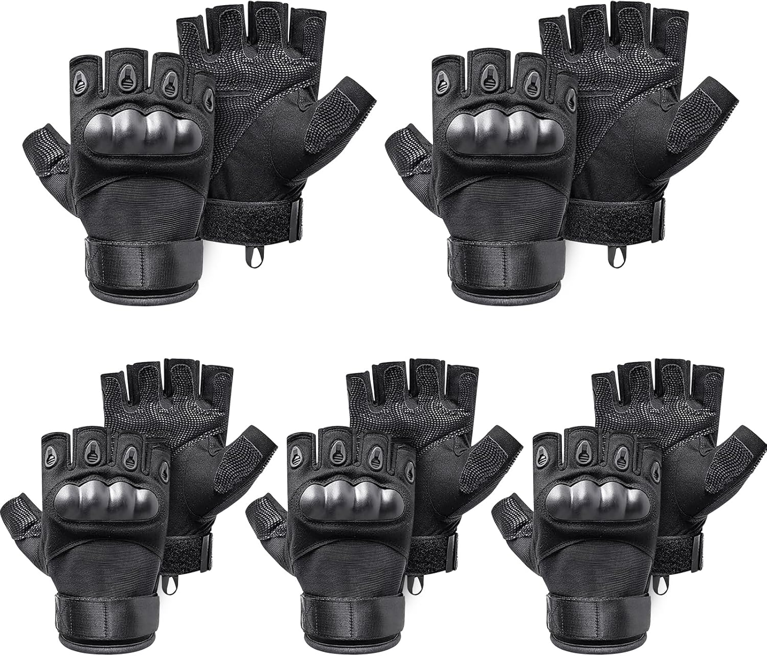 Cubeplug Mens Breathable Padded Fingerless Motorcycle Gloves Half Finger Gloves for Cycling Hiking Climbing Outdoor Sports