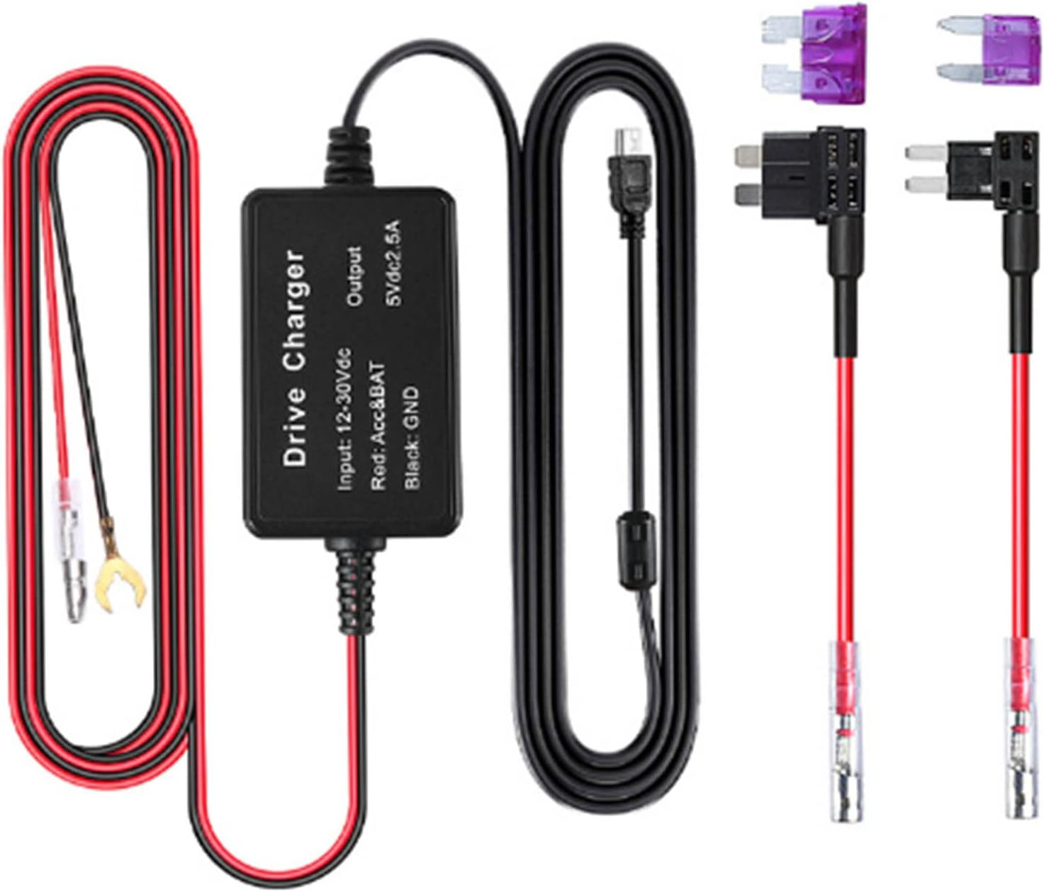 Dash Cam Hardwire Kit High Precision Voltage Transformation for Car Continuous Power Supply Suitable for Most Car Models