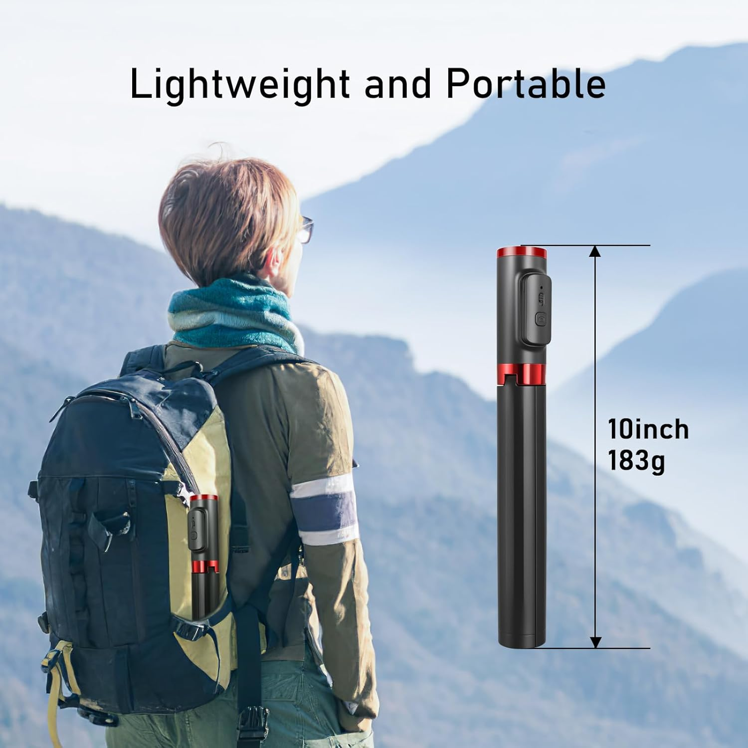 Wireless Selfie Stick, 43" Tripod Stand and Detachable Wireless Remote, Support Video Record, 360&deg; Adjustable Extendable Monopod for Iphone 17/16/15/14 Pro Max, Galaxy Series Phone Video Recording image number 5