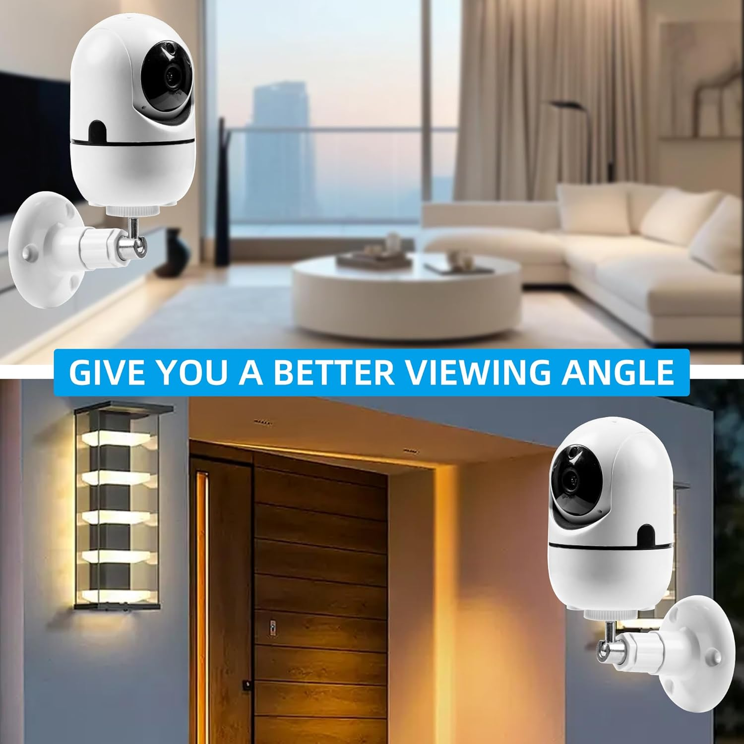 4 Pack Security Wall Mounting, Mount Bracket Compatible with Arlo Pro, Arlo Pro 2, Arlo Ultra, Arlo Pro 3, Arlo Go, 360 Degree Adjustable Bracket for 1/4 Screw Camera with Same Interface (4 Pack) image number 3
