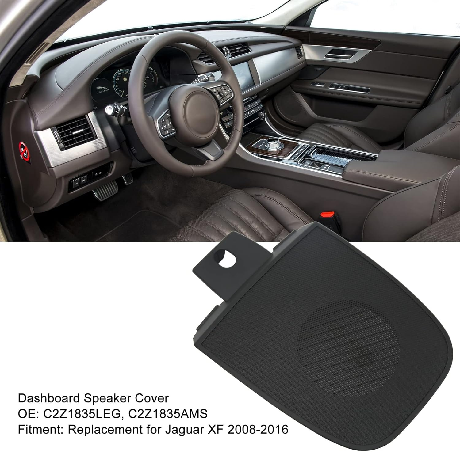 Dashboard Speaker Cover for Jaguar XF, C2Z1835AMS, C2Z1835LEG, for Jaguar XF Speaker Grill Cover, Fitment for Jaguar XF 2008-2016 image number 3
