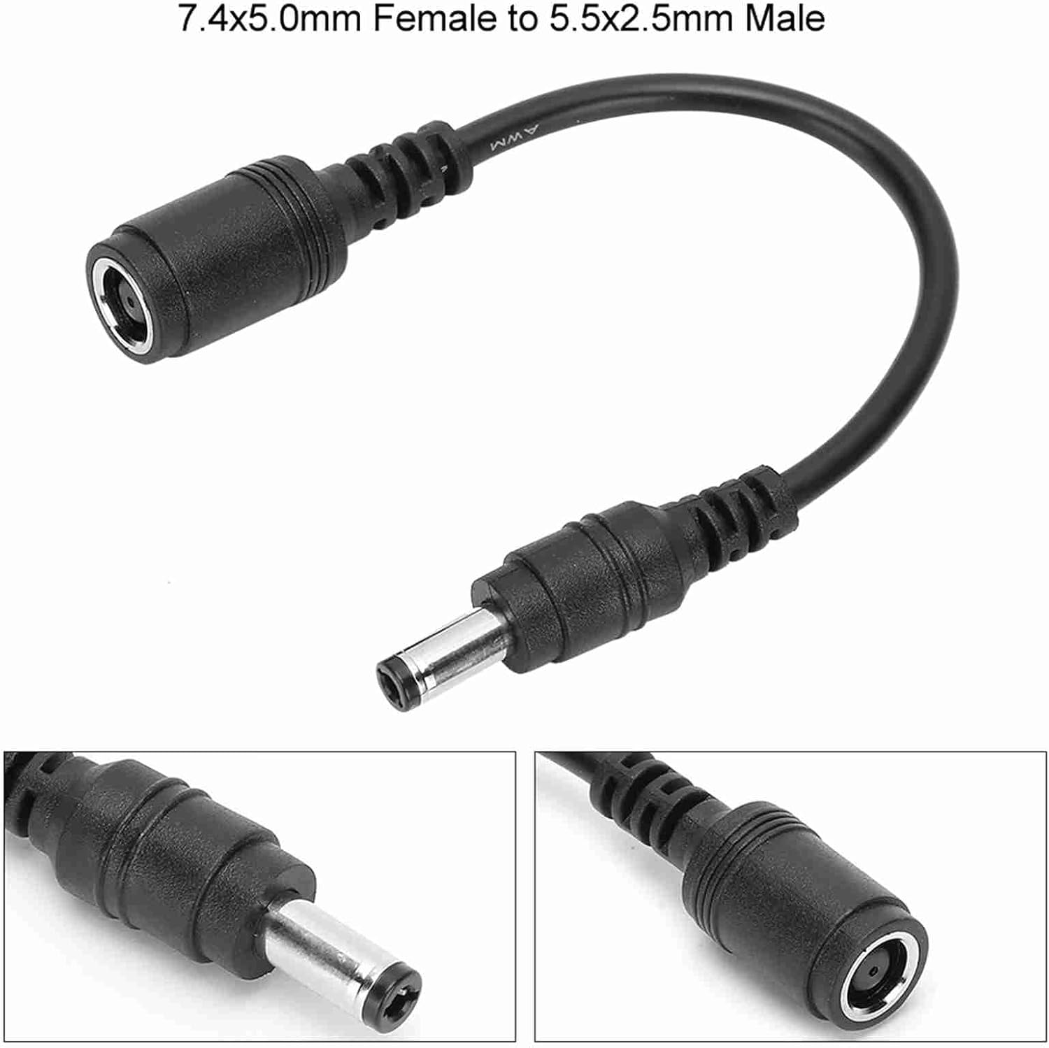 2Pcs DC Power Charger Adapter Converter, Fast Charge Transfer for Laptop,Suitable with Laptop Adapter Plug, 7.4X5.0Mm Female to 5.5X2.5Mm Male image number 4
