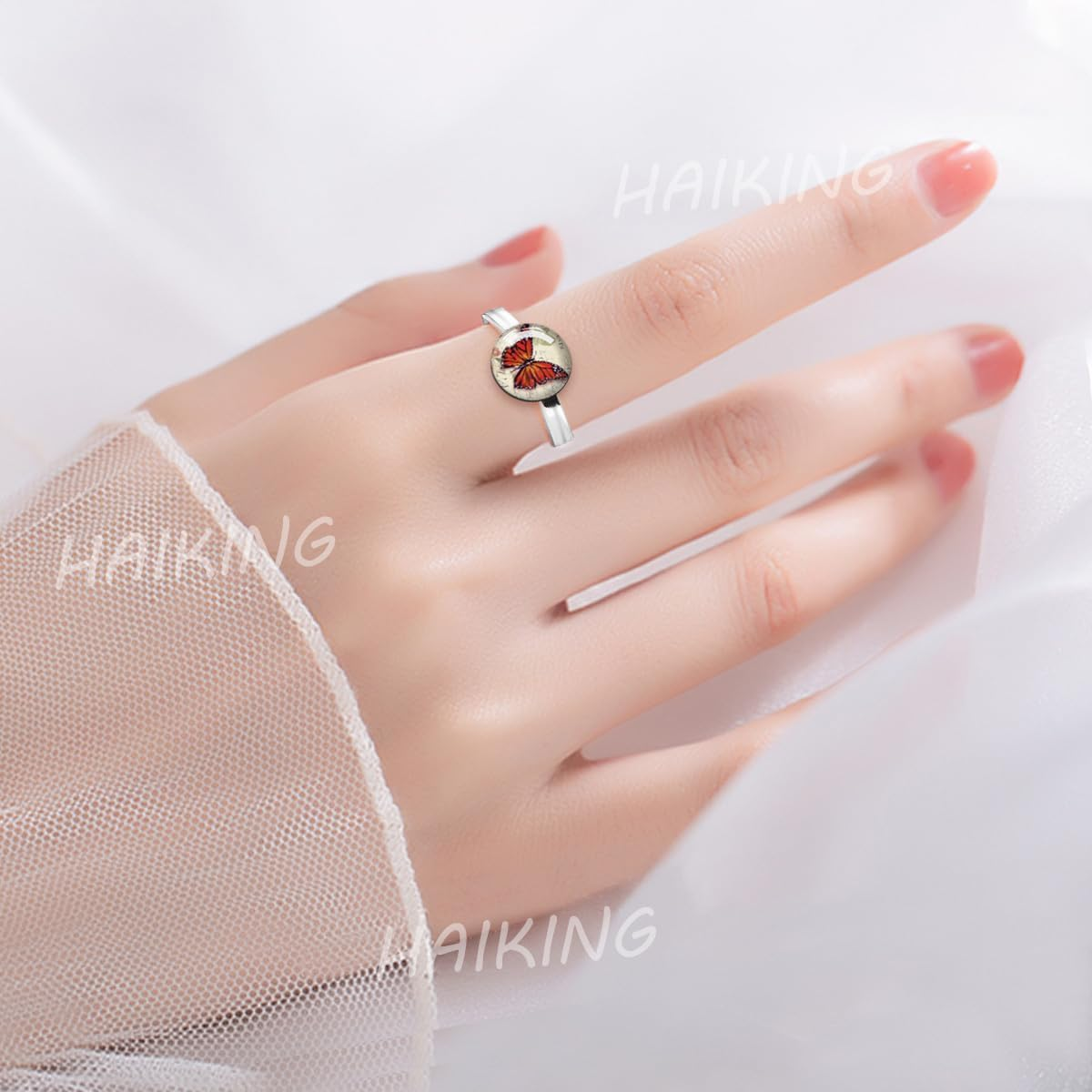 HAIKING Blank Rings,100 PCS Gold & Silver Base Rings for Jewelry Making (10Mm/0.39In) image number 2