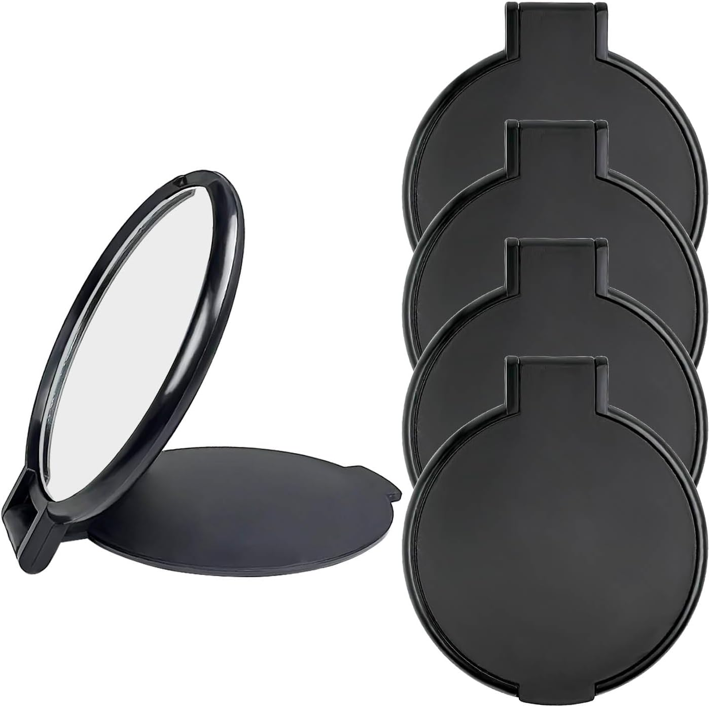 Tenalleys Mini round Folding Mirror Portable Pocket Mirror Makeup Mirror for Purse Travel Makeup Mirror for Women Girls Daily Use (20 Pcs White)