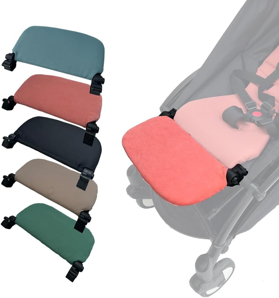 Stroller Leg Rest Compatible with Babyzen YOYO - Foldable Stroller without Disassembly - Extend 6.2 Inch Easy to Attach & Clean, Soft Fabric (Black)
