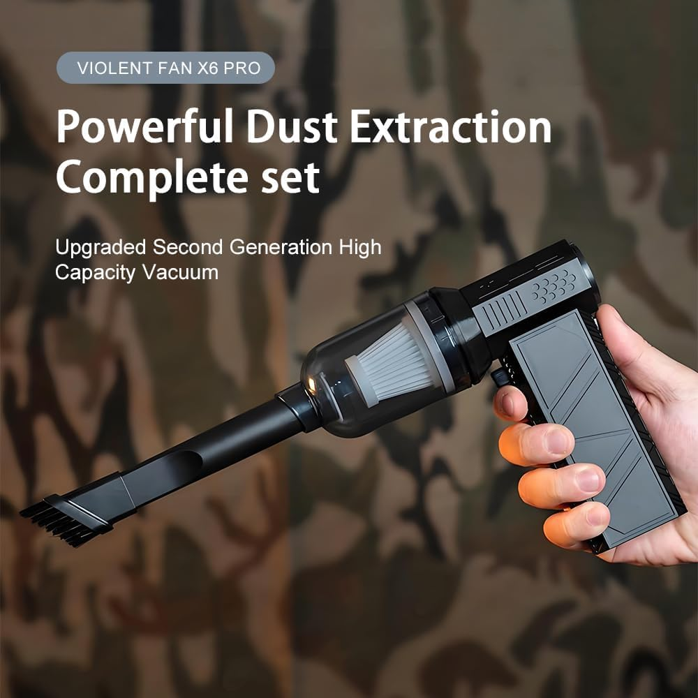 Compressed Air Duster, 140000 RPM Rechargeable Air Mini Blower, 4-In-1 Vacuum Cleaner, Fast Charging Electric Air Duster for Computer, Bed, Keyboard, Outdoors, Cars, House