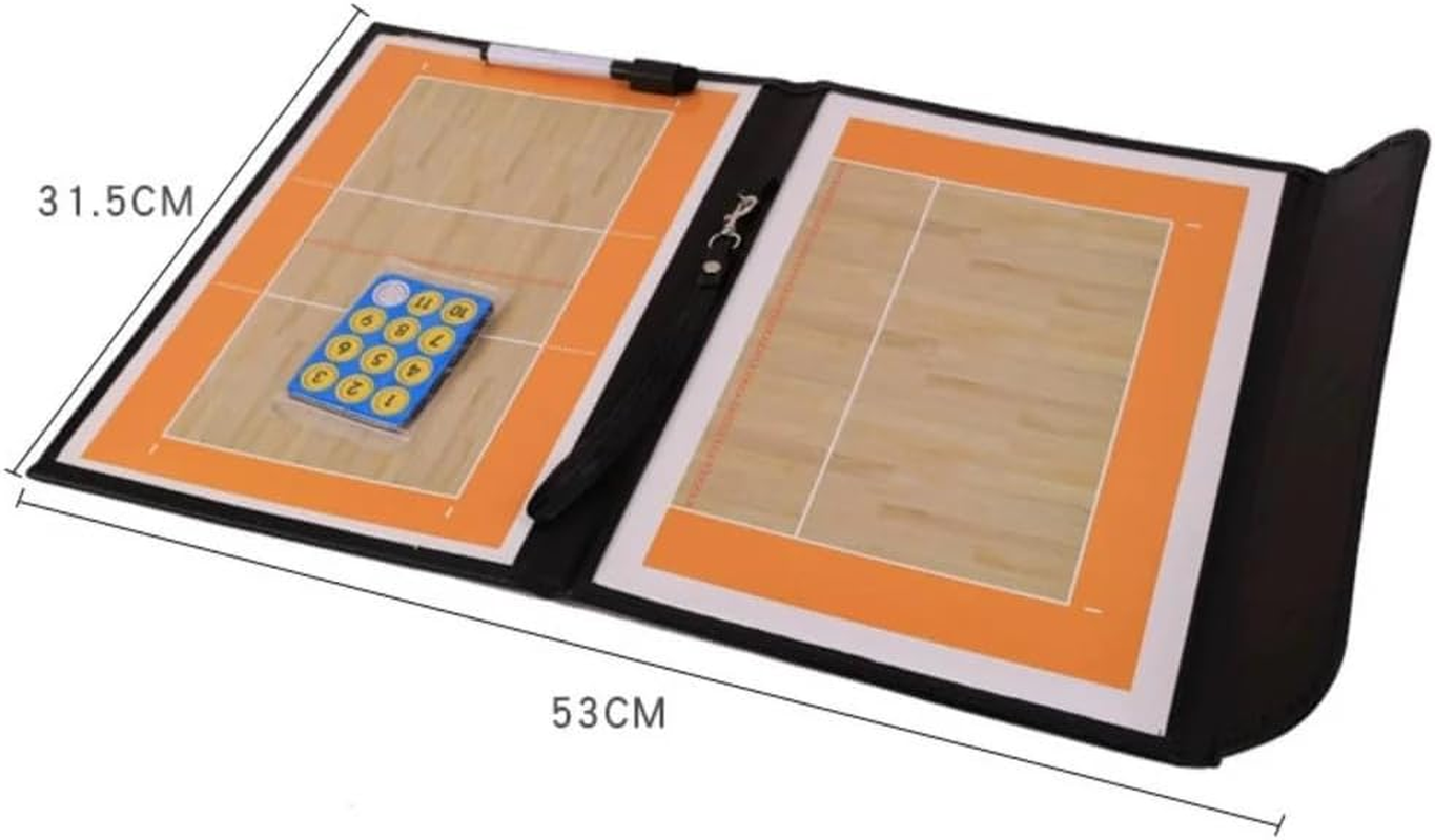 SPPHOENIX Foldable Volleyball Coach Tactics Board - Double-Sided Magnetic Coaching Clipboard, Strategy Planning Book Set image number 4