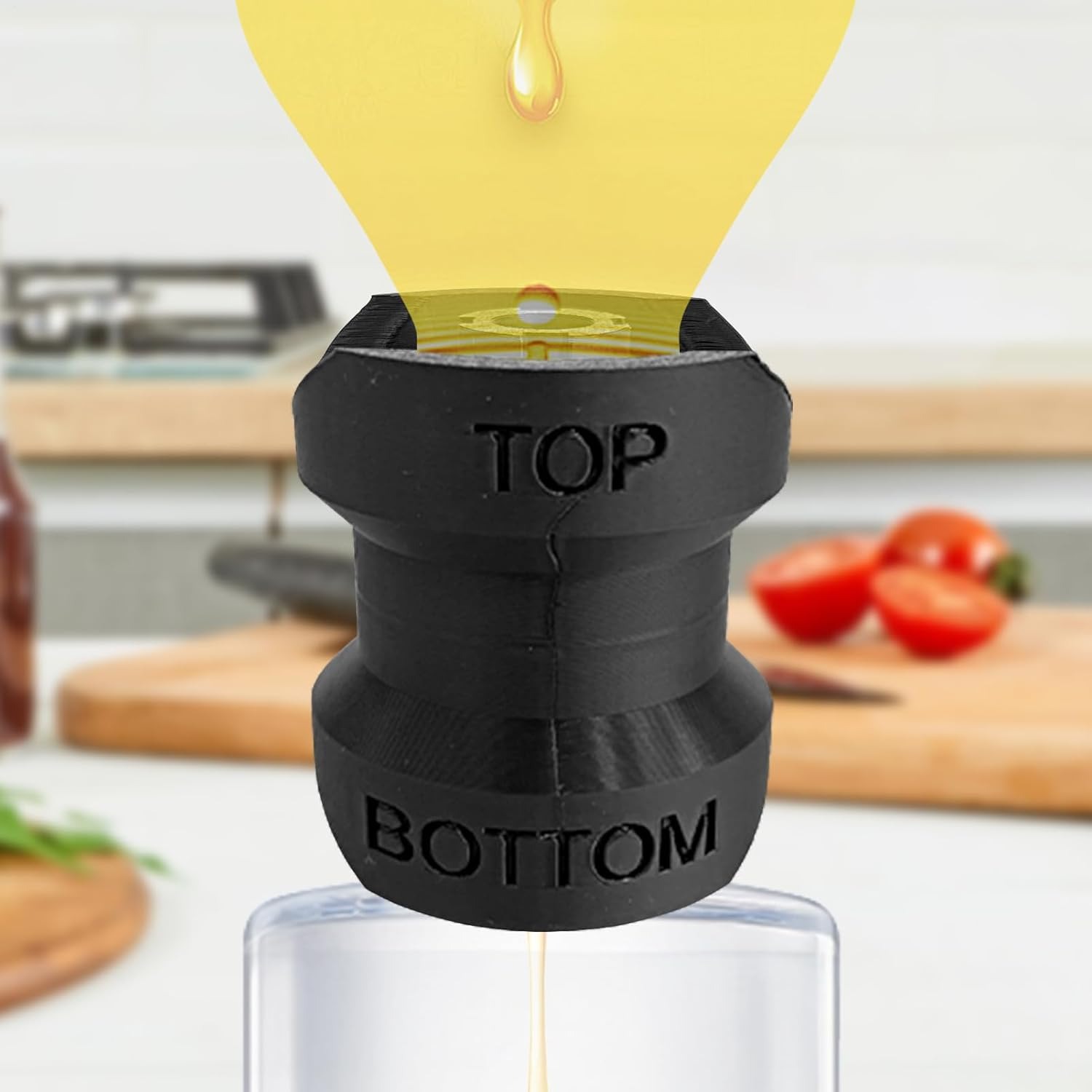 Inverted Bottle Lid - Home Liquid Transfer Adapter Bottle Lid - Reusable Household Gadgets Funnel-Shaped Tool for Kitchen Bathroom Soy Sauce Shower Gel Conditioner