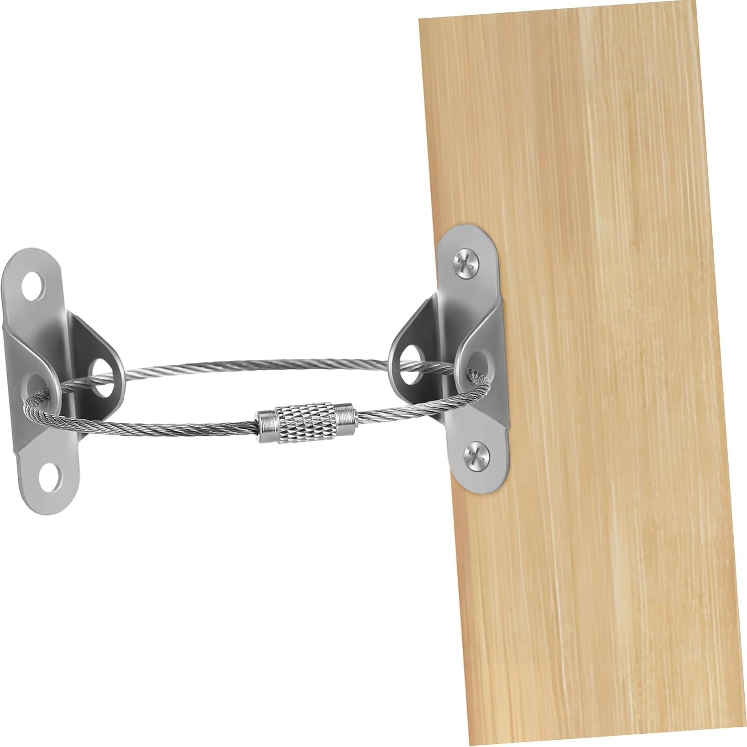 Totority 6 Pack anti Tip Furniture Anchors Wall Mount Safety Straps for Baby Proofing Earthquake Resistant Cabinet and Bookshelf Securing image number 3