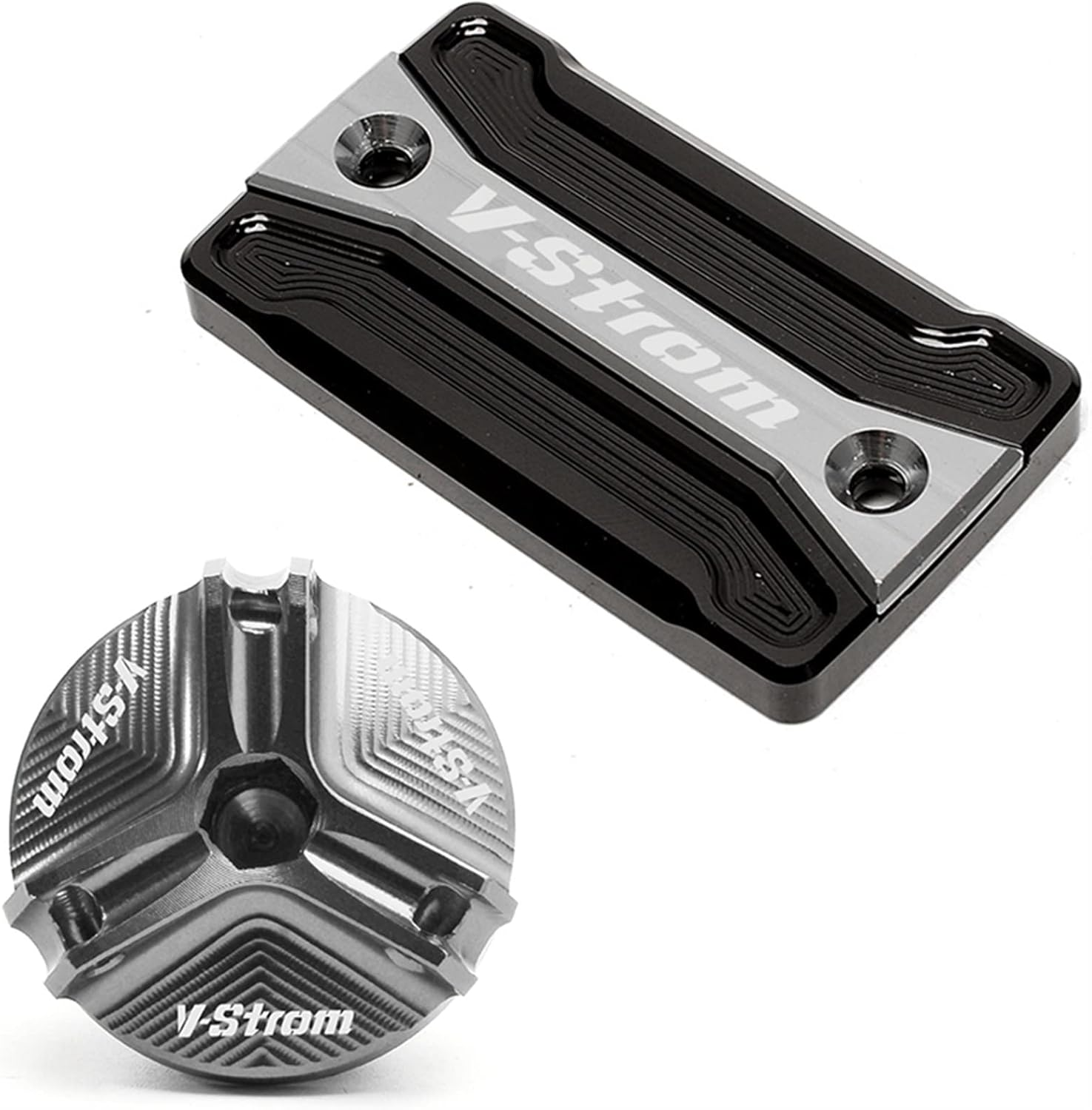 Fit for Suzuki V Strom V-Strom Vstrom 650 250 1000/Xt DL650 DL1000 DL250 Accessories Front Brake Fluid Tank Oil Filler Cap Protector (Color : a Set-Grey) image number 1