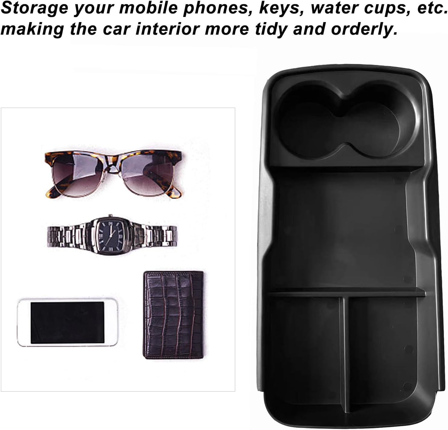 Lower Center Console Organizer Tray Replacement for Kia EV6 2022 2023 Accessories image number 3