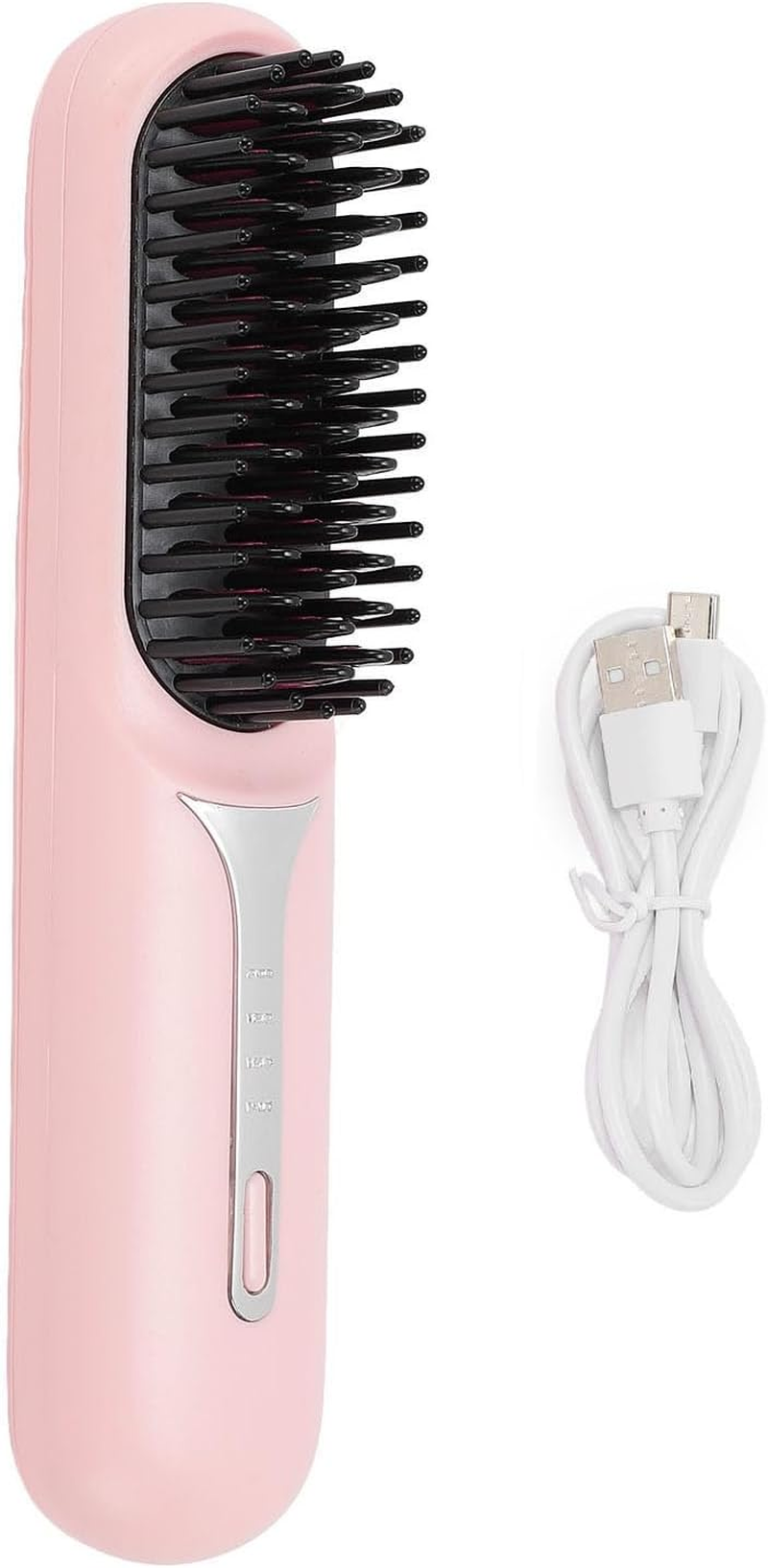 Cordless Hair Straightening Comb Heated Negative Ions Quick Heating Hair Straightener Brush Portable Design for Home and Travel image number 1