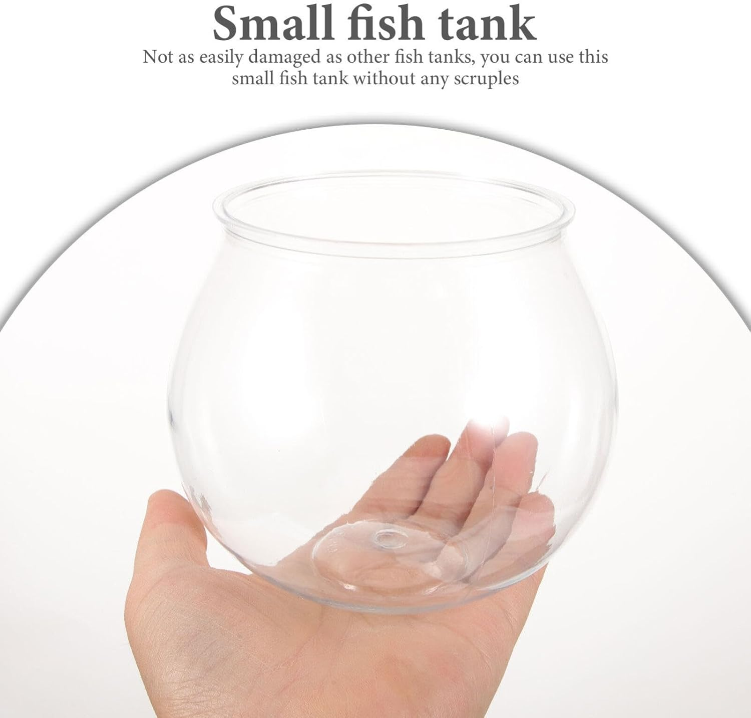 Veemoon 3Pcs Goldfish Bowl Aquatic Turtle Tank Office Fish Tank Desk Fish Tank Glass Vase Bowls Clear Glass Vases Fish Bowls Clear Plastic Fish Bowl Fishbowls Aquarium the Pet Travel Fine image number 6