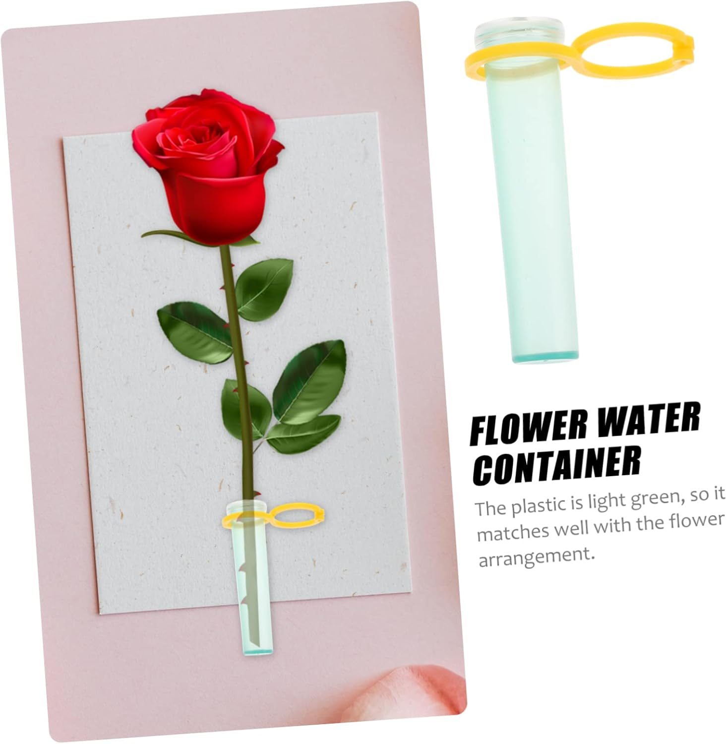 FONDOTIN 100Sets Flower Water Tube Plastic Fresh Keeping Tube for Flower Arranging Garden Supplies image number 4