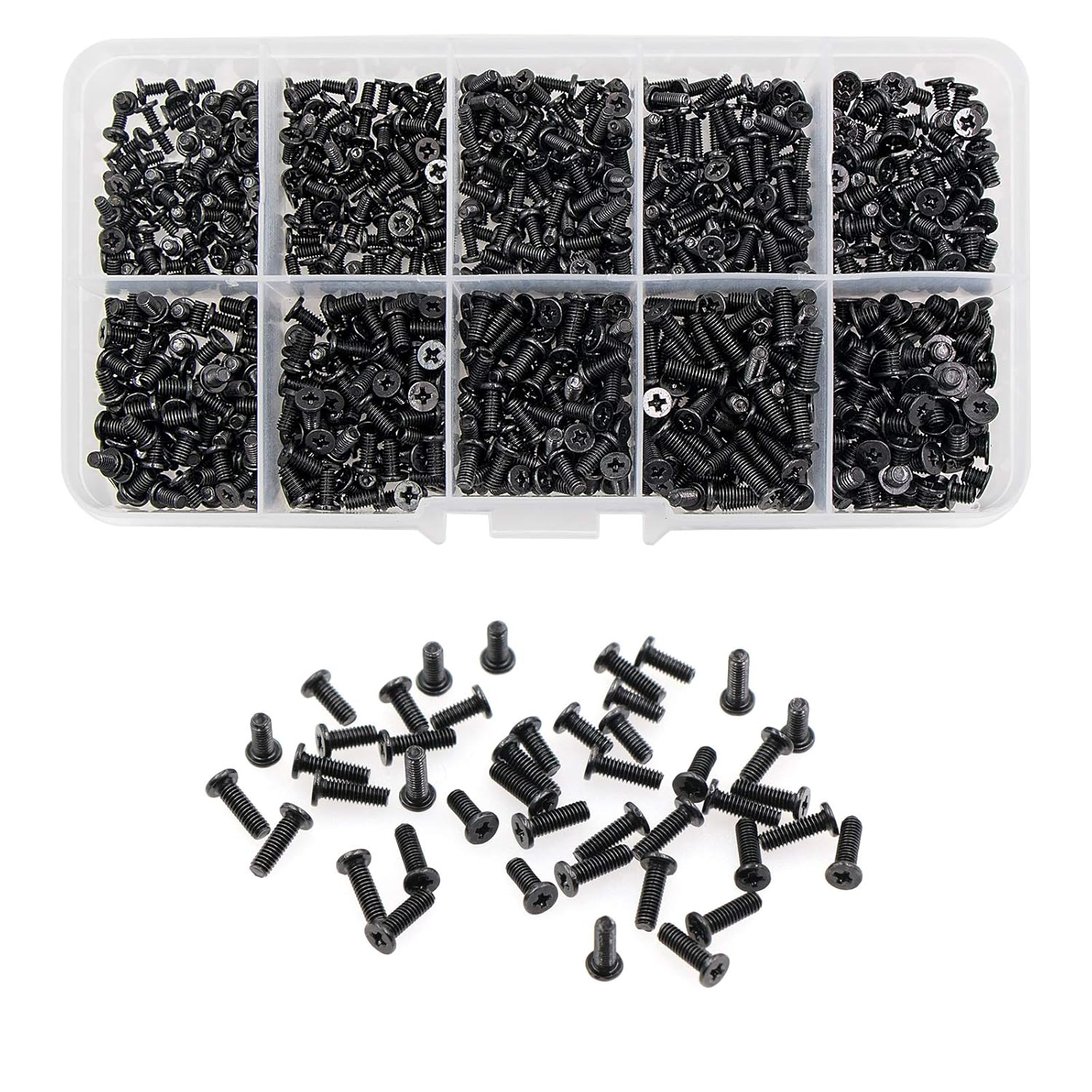 Waycreat 800Pcs M2 M2.5 M3 Laptop Notebook Computer Screws Set Kit for IBM HP Dell Samsung Sony Toshiba Gateway Acer Lenovo(10 Sizes) image number 3