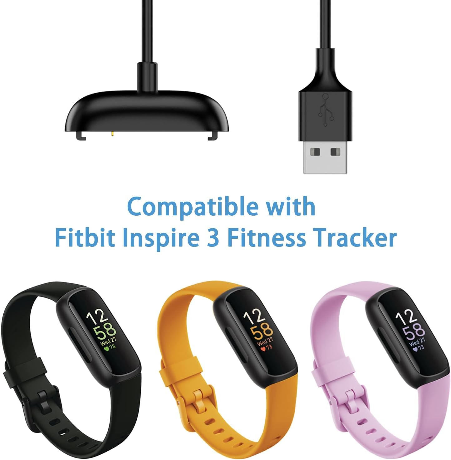 Meliya Charger for Fitbit Inspire 3, Replacement USB Charging Cable Compatible with Fitbit Inspire 3 Fitness Tracker image number 4