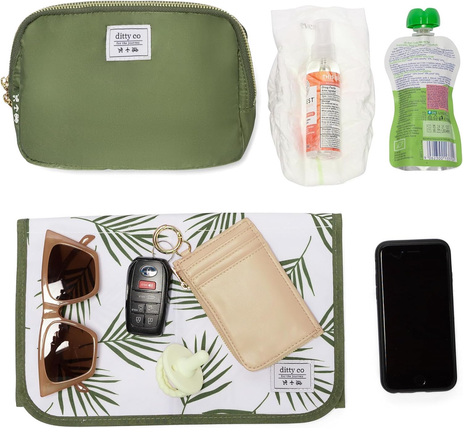 Mini Diaper Bag Belt Bag with Changing Pad - Compact Crossbody for Moms - Hands-Free Baby Travel Essentials - Stylish and Lightweight for On-The-Go Parents - Waterproof and Washable Design, image number 1