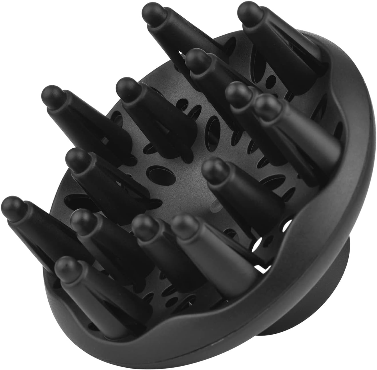 Universal Hair Dryer Diffuser for Curly Wavy Hair Blow Dryer Attachment for 1.77In Dryer Nozzle Dry Hair Much Evenly, Black QIUNI