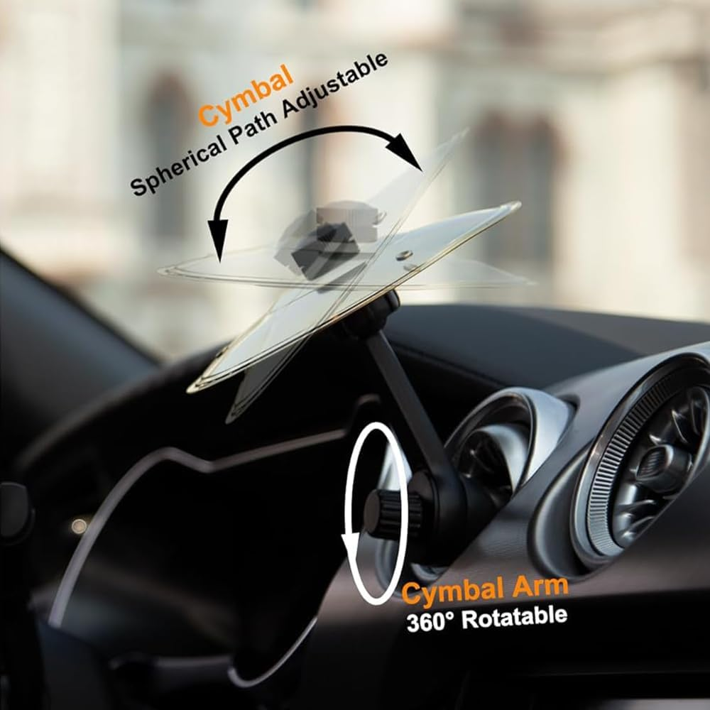 Car Cymbal Air Vent - Mini Drum Crash for Music Lovers,Easy Install,Fun Road Trip Gadget,Novelty Car Accessory image number 2