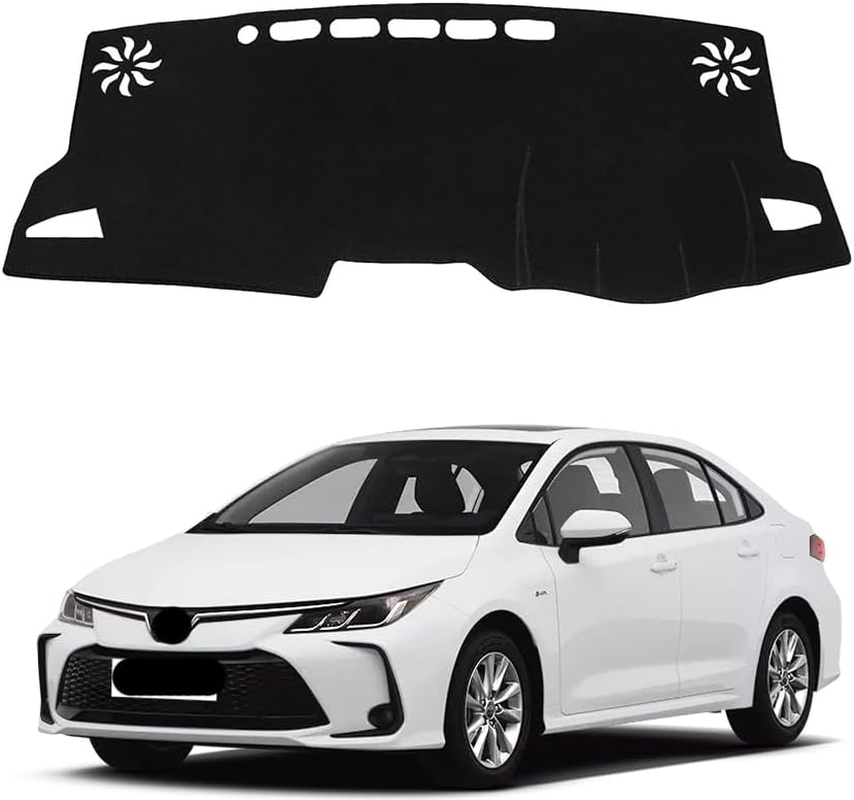Evervenz Dash Mat for Toyota Corolla 2019 2020 2021 2022 2023 2024 2025(Not Suits Corolla Cross) Flannel（With HUD） Dash Cover Dashboard Cover Corolla02