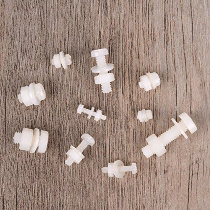 Hotusi M2 M2.5 M3 M4 M5 (Total 270Pcs) Nylon Screw/Nut/Washer Assortment Kit Come with Plastic Box image number 3