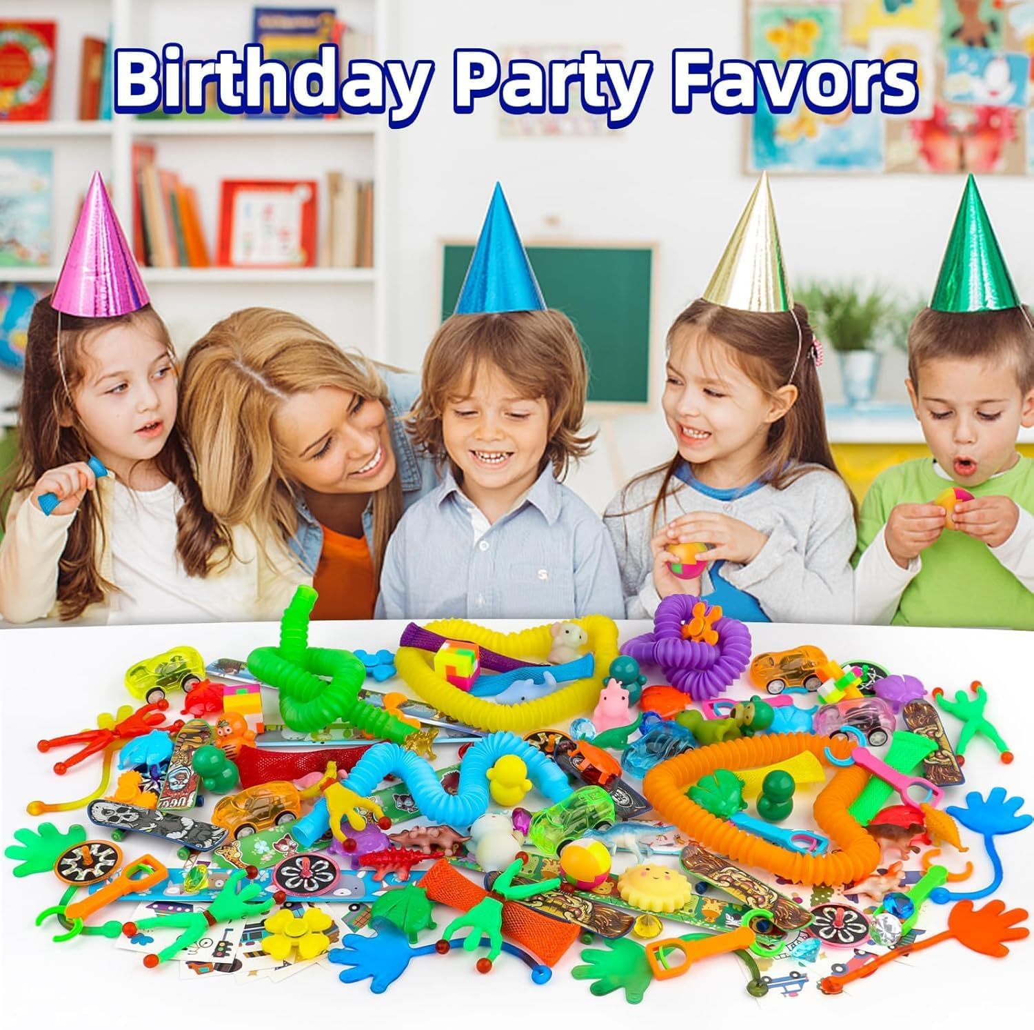 120PCS Party Favors for Kids 4-8, Birthday Gift Toys, Goodie Bag Stuffers, Treasure Box Carnival Prizes, Gifts Classroom, Pinata Bags Filler Boys and Girls image number 6
