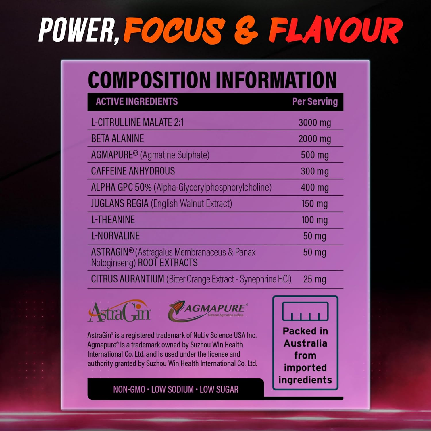The X Athletics OG Dialed Pre Workout, Sour Watermelon, 50 Serves image number 5